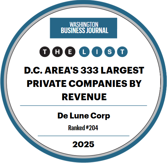 De Lune Corp Ranked Among the 333 Largest Private Companies in Greater Washington by Washington Business Journal